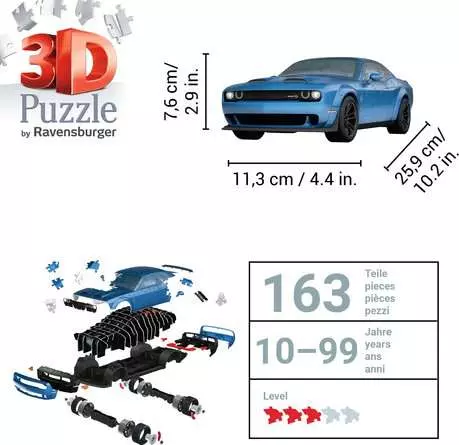 3D Puzzle Dodge Challenger SRT Hellcat Redeye Widebody