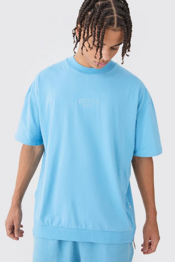 Oversize Edition T-Shirt mit Reißverschluss