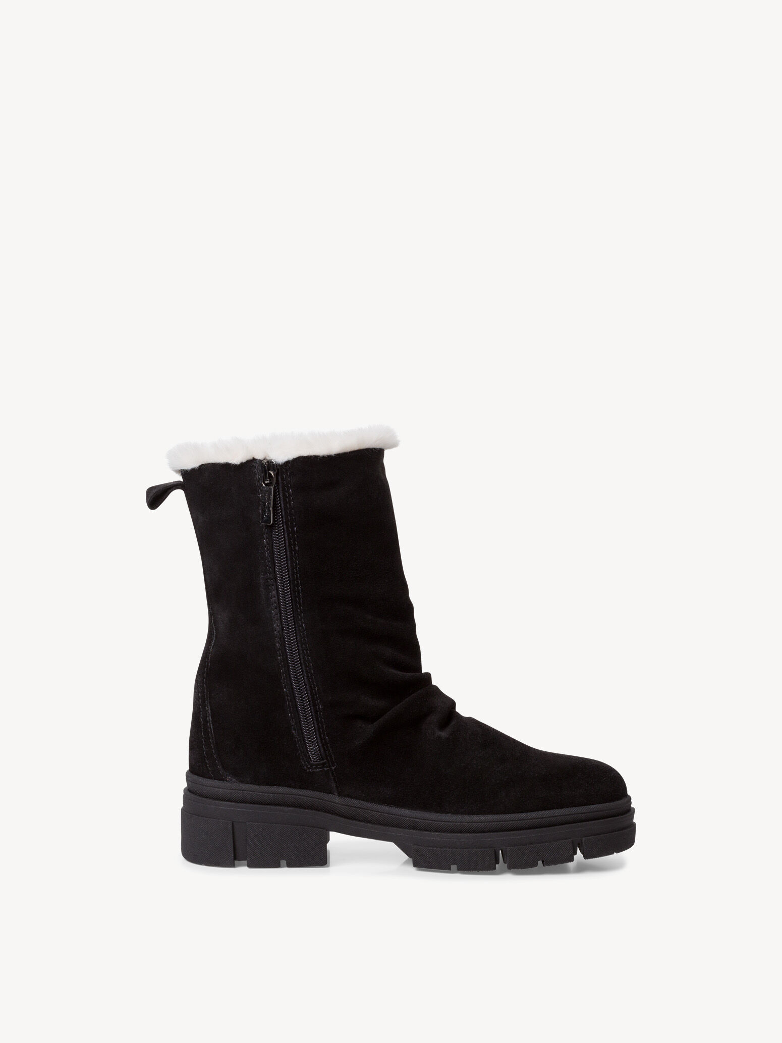 Bottine en cuir - noir doublure chaude