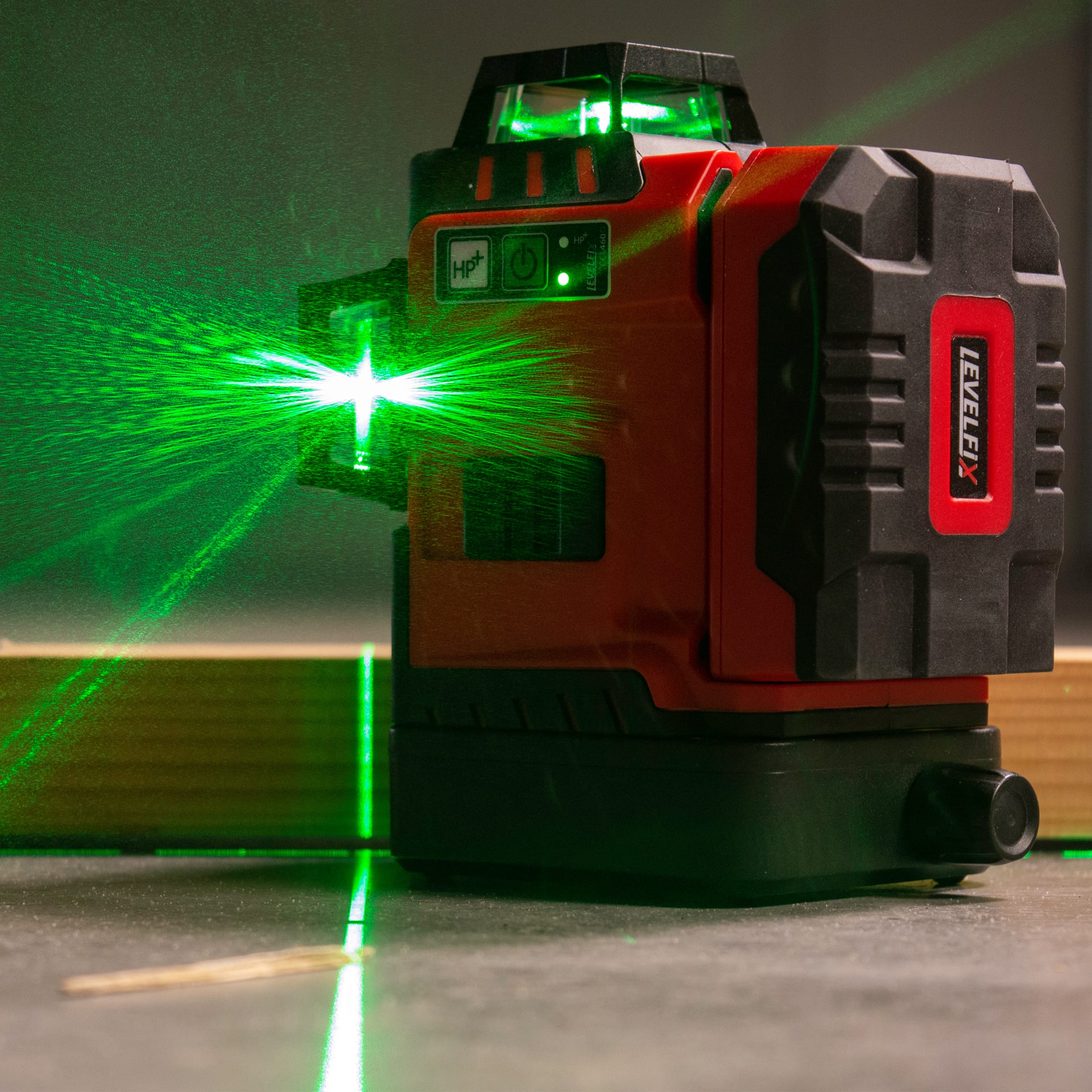 Levelfix 556452 CCL460G-XL SET Laser 3D à cône et ligne vert + récepteur MLD40GR + trépied 150 cm