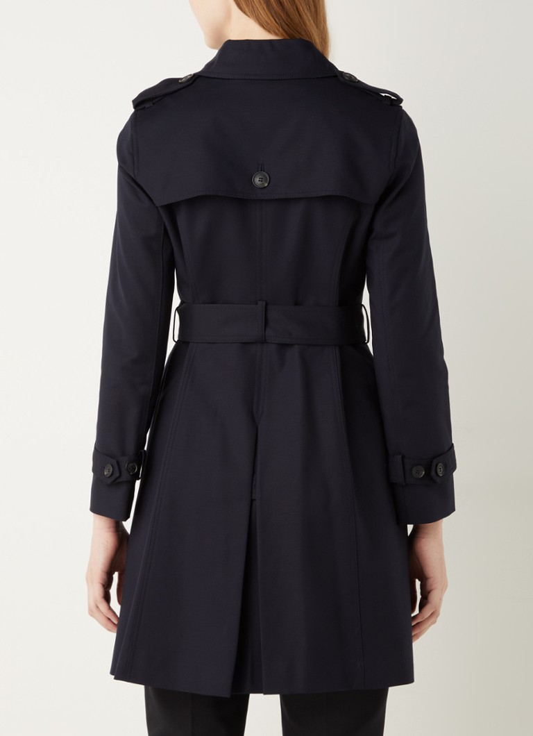 Hobbs Petite Saskia double-breasted trench coat with tie belt