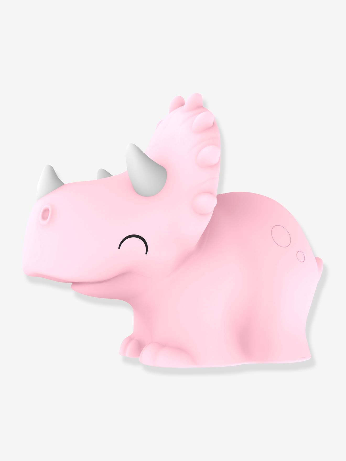 Softes Kinderzimmer Akku-Nachtlicht Triceratops ROXY DHINK - rosa