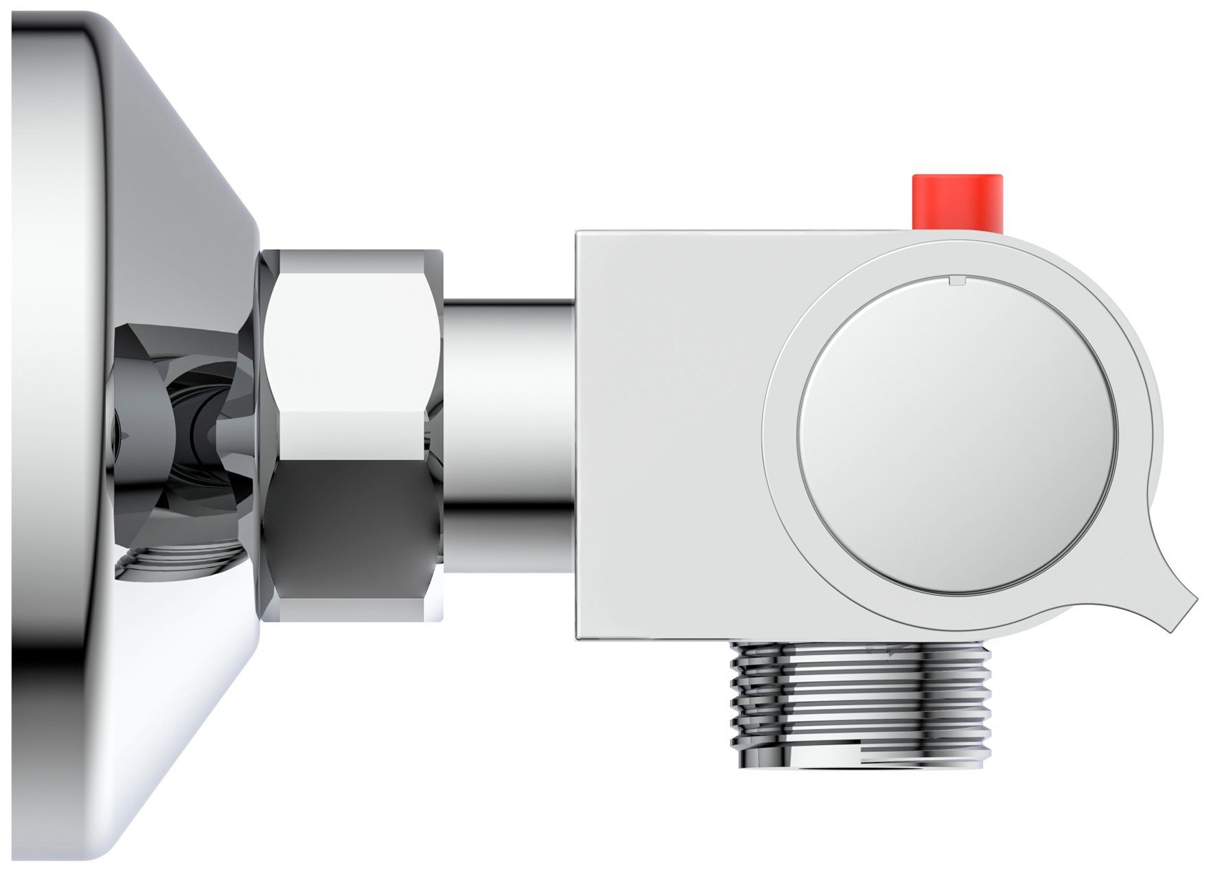 welltime Brausethermostat Trento Mischbatterie mit Thermostat, Temperaturregler und Sicherheitssperre