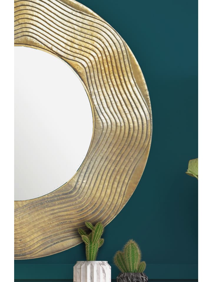 KADIMA DESIGN Wandspiegel 74 cm Metall Design Hängespiegel , Aluminium günstig kaufen onesize