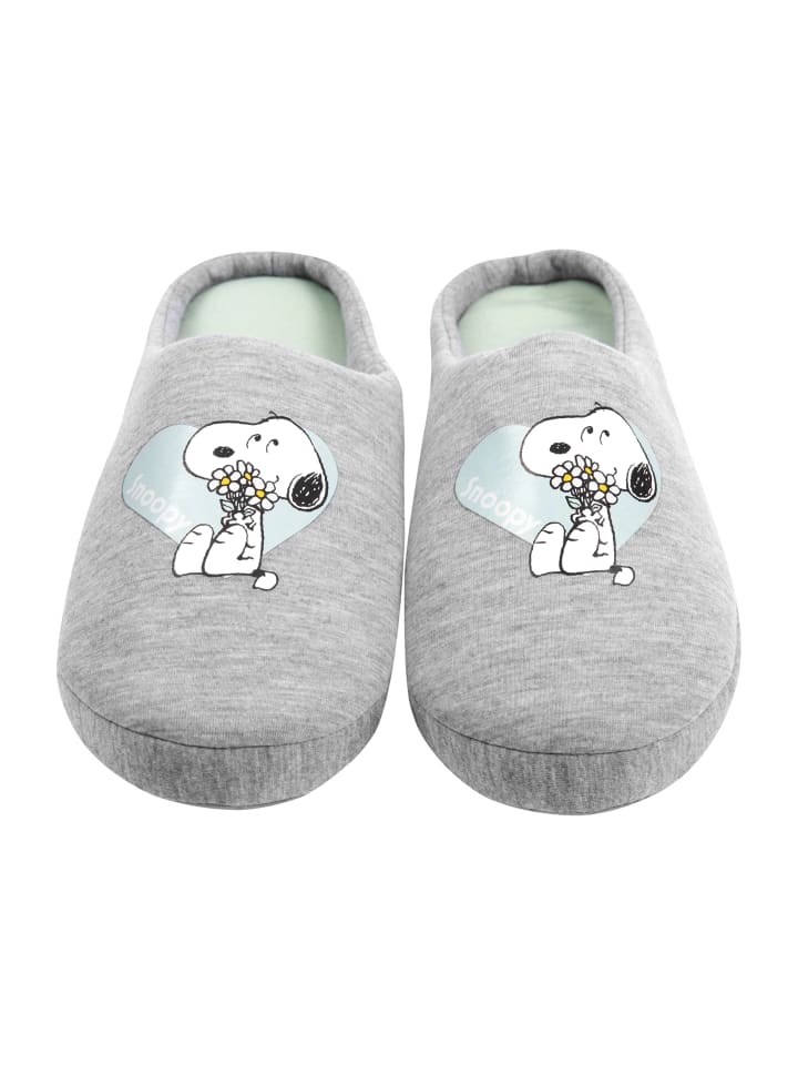 Snoopy The Peanuts Hausschuhe Snoopy -  Herz in grau günstig kaufen