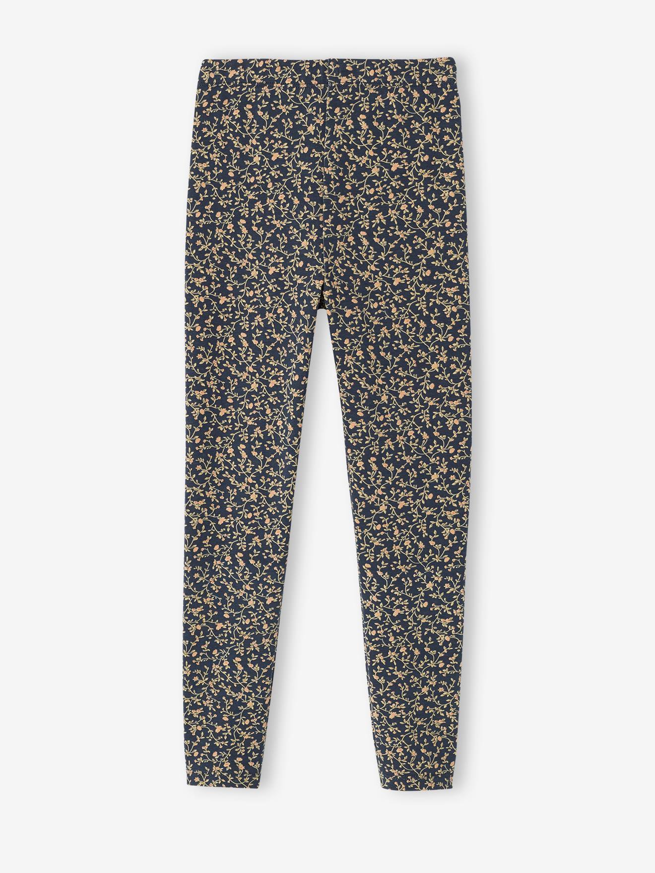 Legging fille imprimé vert de gris