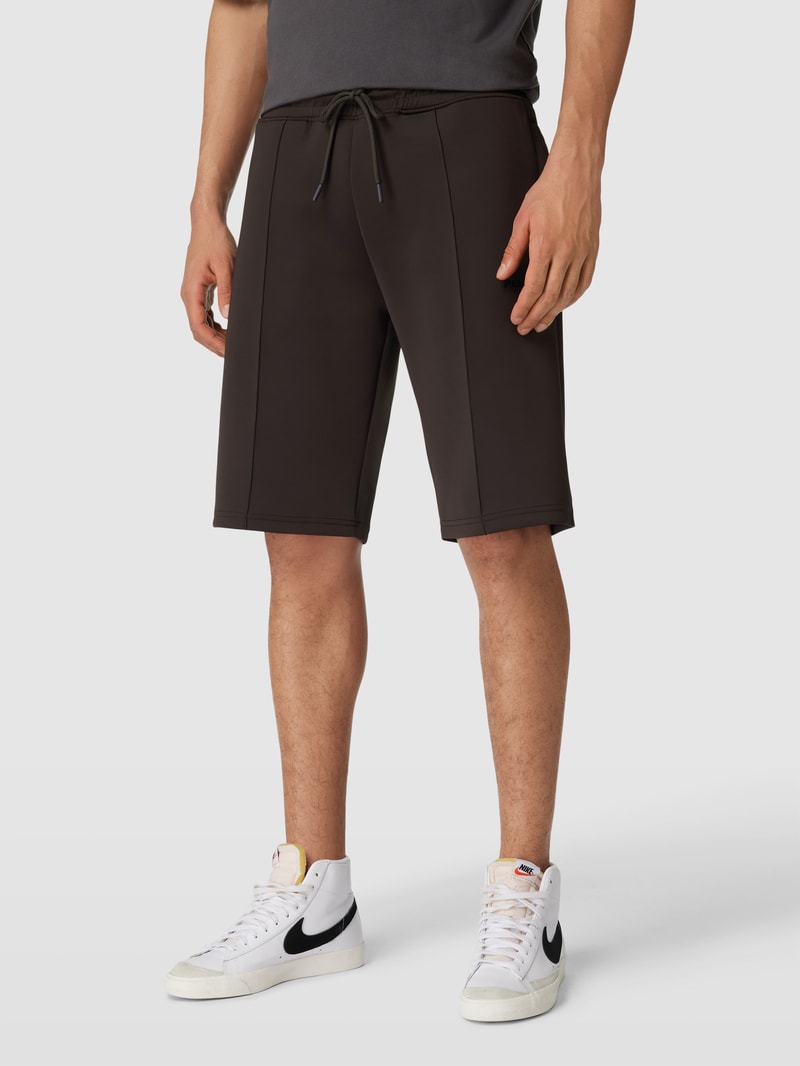 Sweatshorts mit Label-Stitching Modell 'Tripp' in schwarz