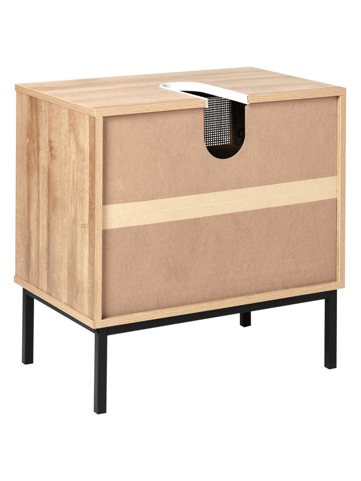 Beliani Badezimmerschrank ROSELL in Heller Holzfarbton - (W) 60 x (H) 60 x (L) 40 cm günstig kaufen onesize