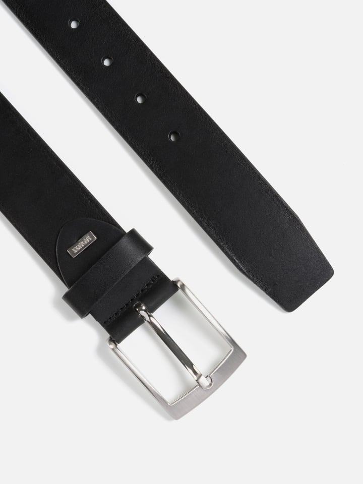 Monti Ledergürtel TUSTON in black uni günstig kaufen