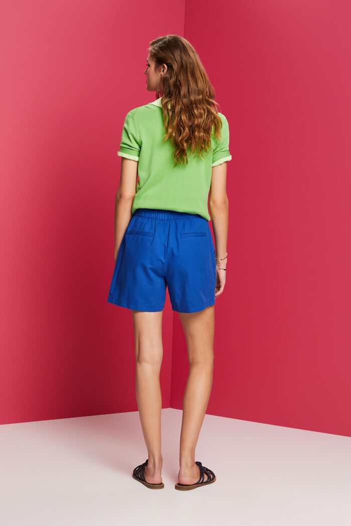 Shorts mit Bindegürtel, Baumwoll-Leinenmix