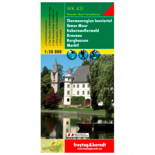 Freytag & Berndt - Ibmer Moor-Kobernaußerwld-Braunau-Brghausen-Marktl - Wanderkarte