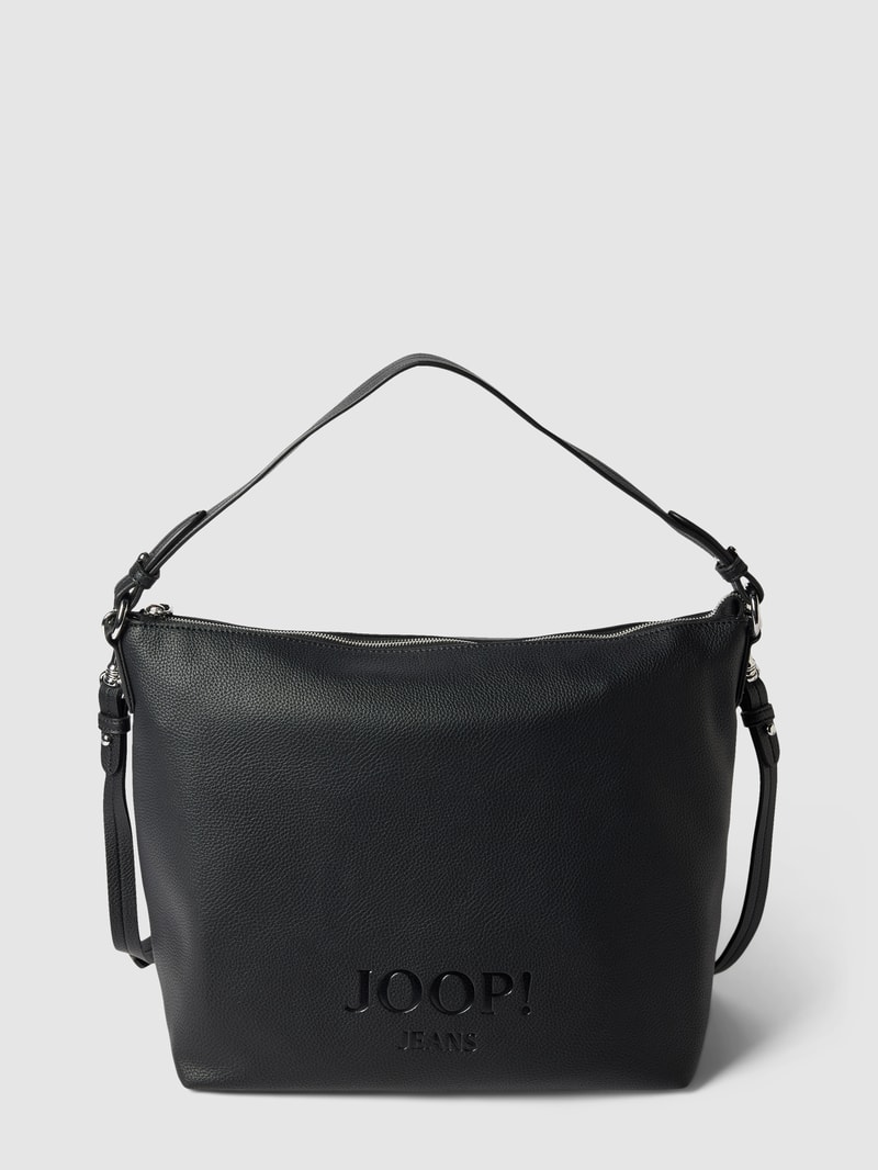 Hobo Bag mit Label-Schriftzug Modell 'lettera 1.0 dalia' in black