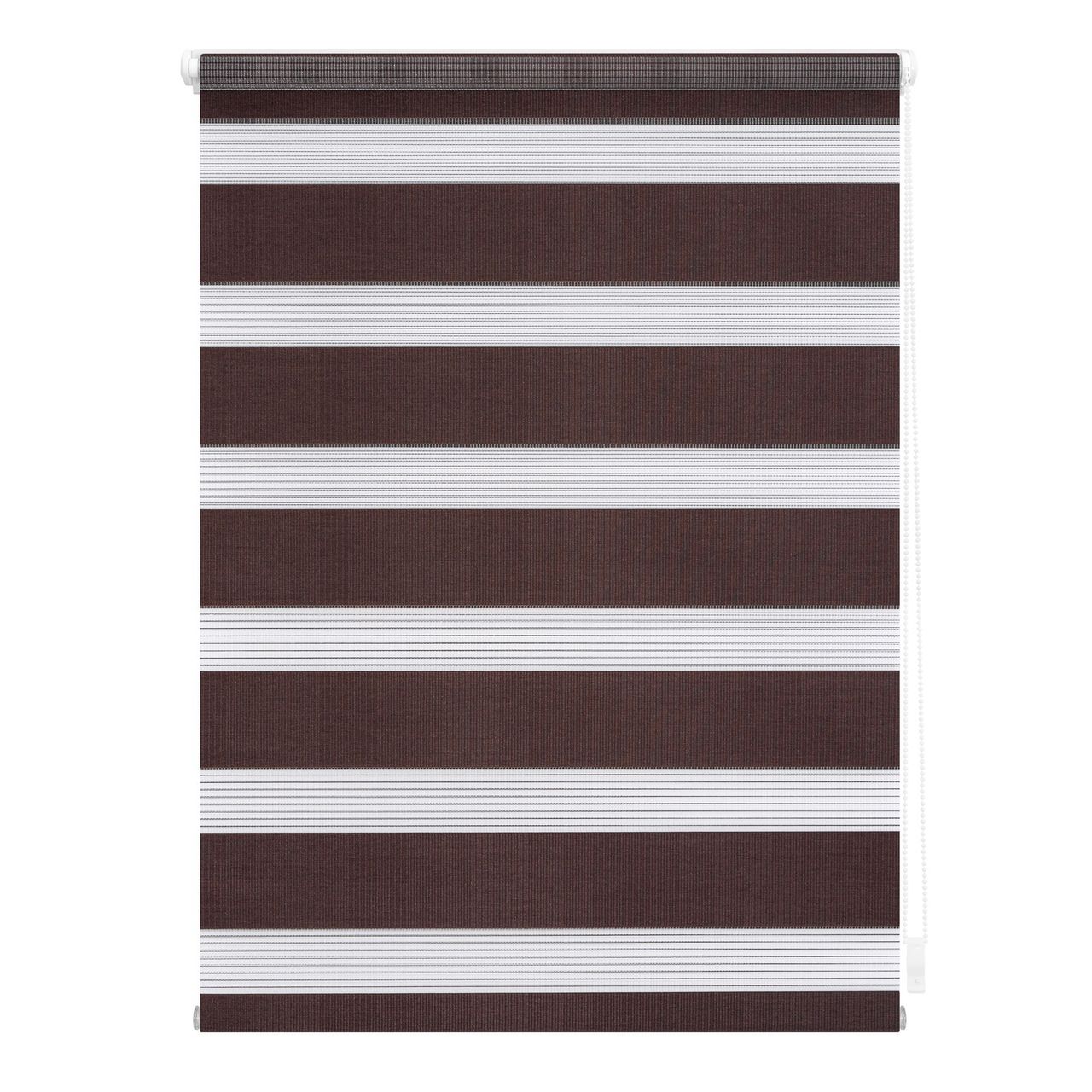 Lichtblick Duo-Rollo Klemmfix, ohne Bohren - Dunkelbraun, 45 cm x 150 cm (B x L)
