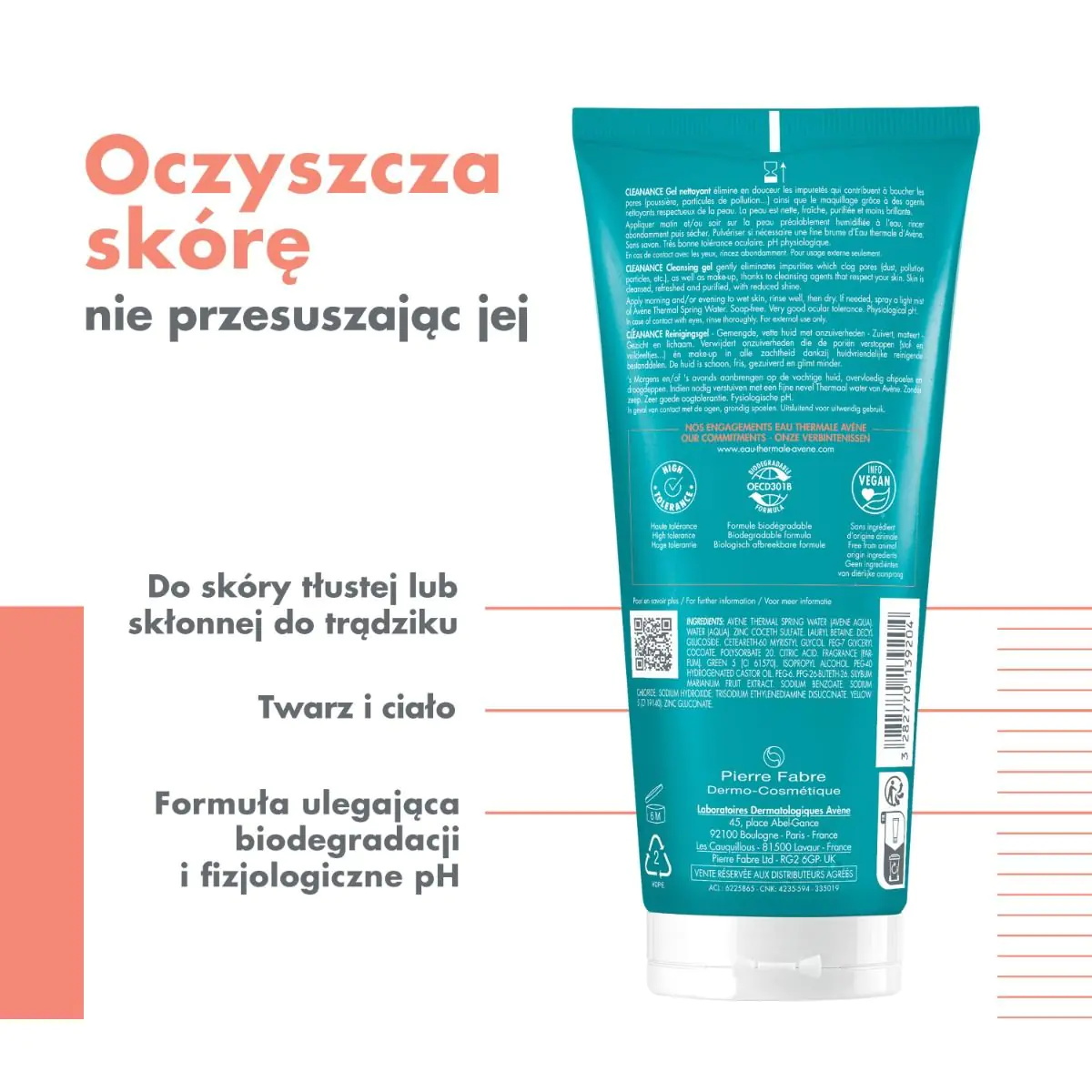 Avène Cleanance Καθαριστικό Τζελ για Λιπαρό και Ακνεϊκό Δέρμα, 200 ml