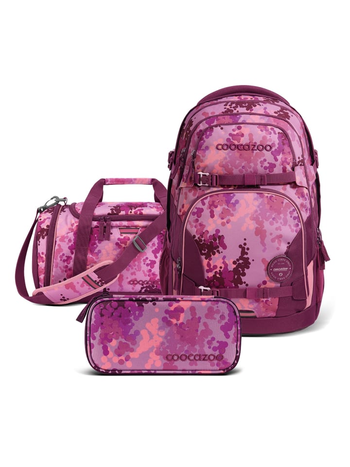 Coocazoo Schulrucksack-Set „Cherry Blossom“, 3-teilig in Lila günstig kaufen onesize