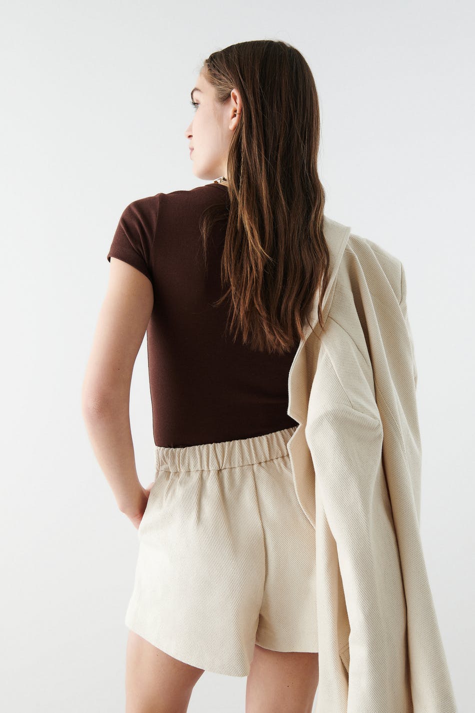 Beata twill shorts
