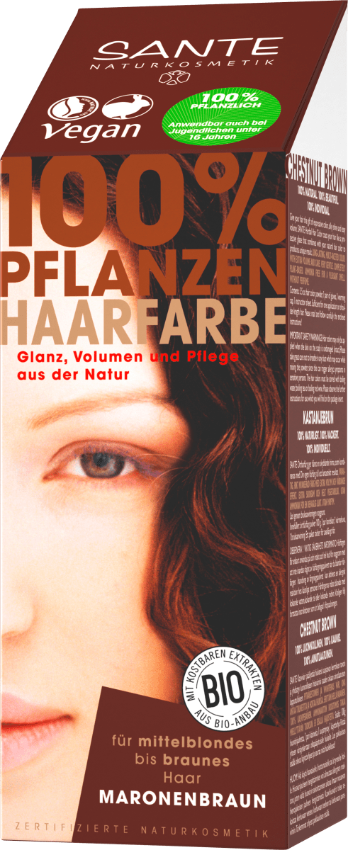 Pflanzenhaarfarbe Maronenbraun, 100 g