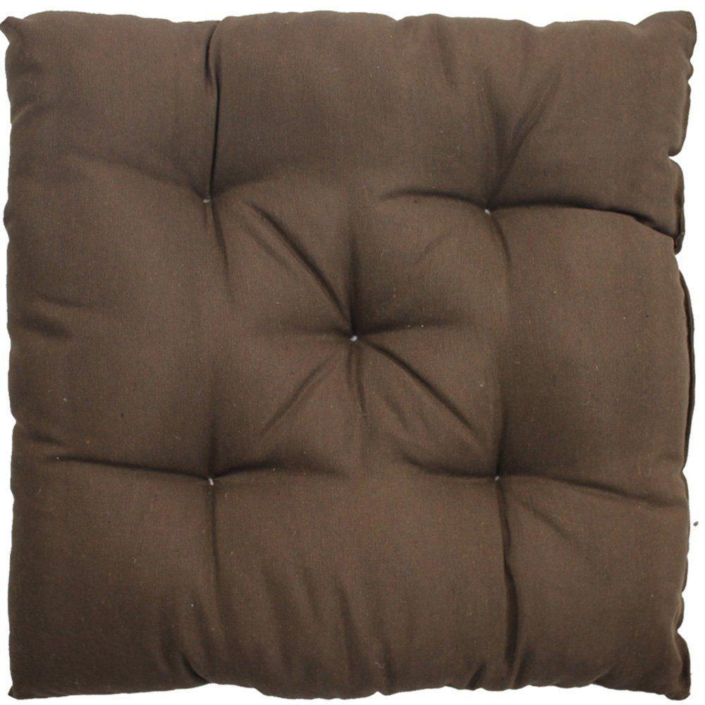 NYVI Stuhlkissen Sitzkissen Genua 4er Set - Dekokissen Sitzauflage für Indoor & Outdoor, Komfortabel & Robust, Gartenstuhlauflagen für 40x40 cm große Stühle