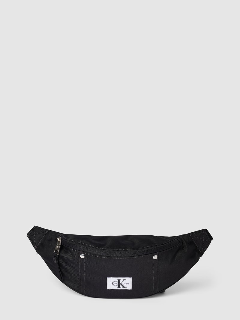 Bauchtasche mit Label-Patch in black