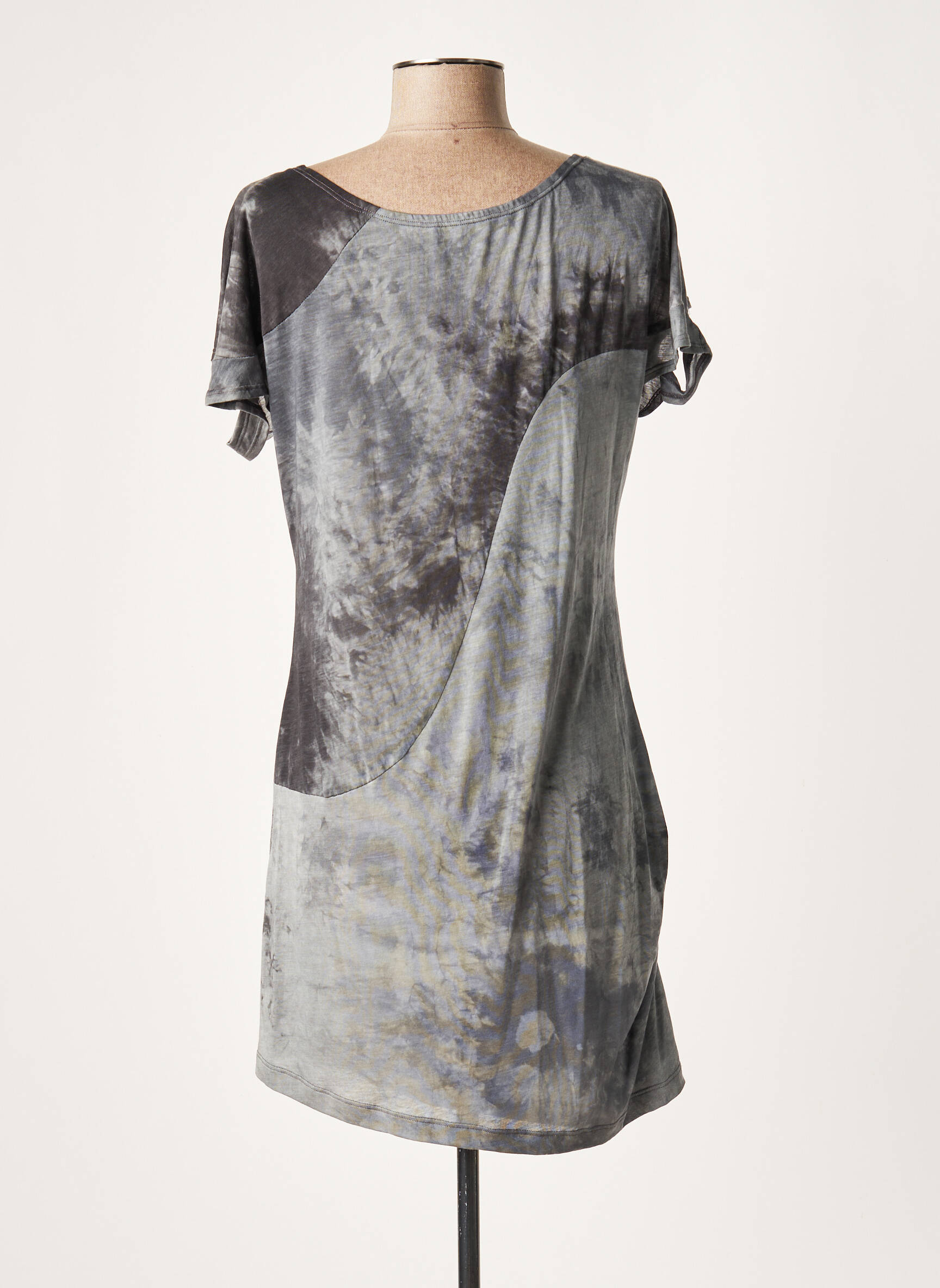 Lauren Vidal Tuniquemanchecourte Femme couleur gris