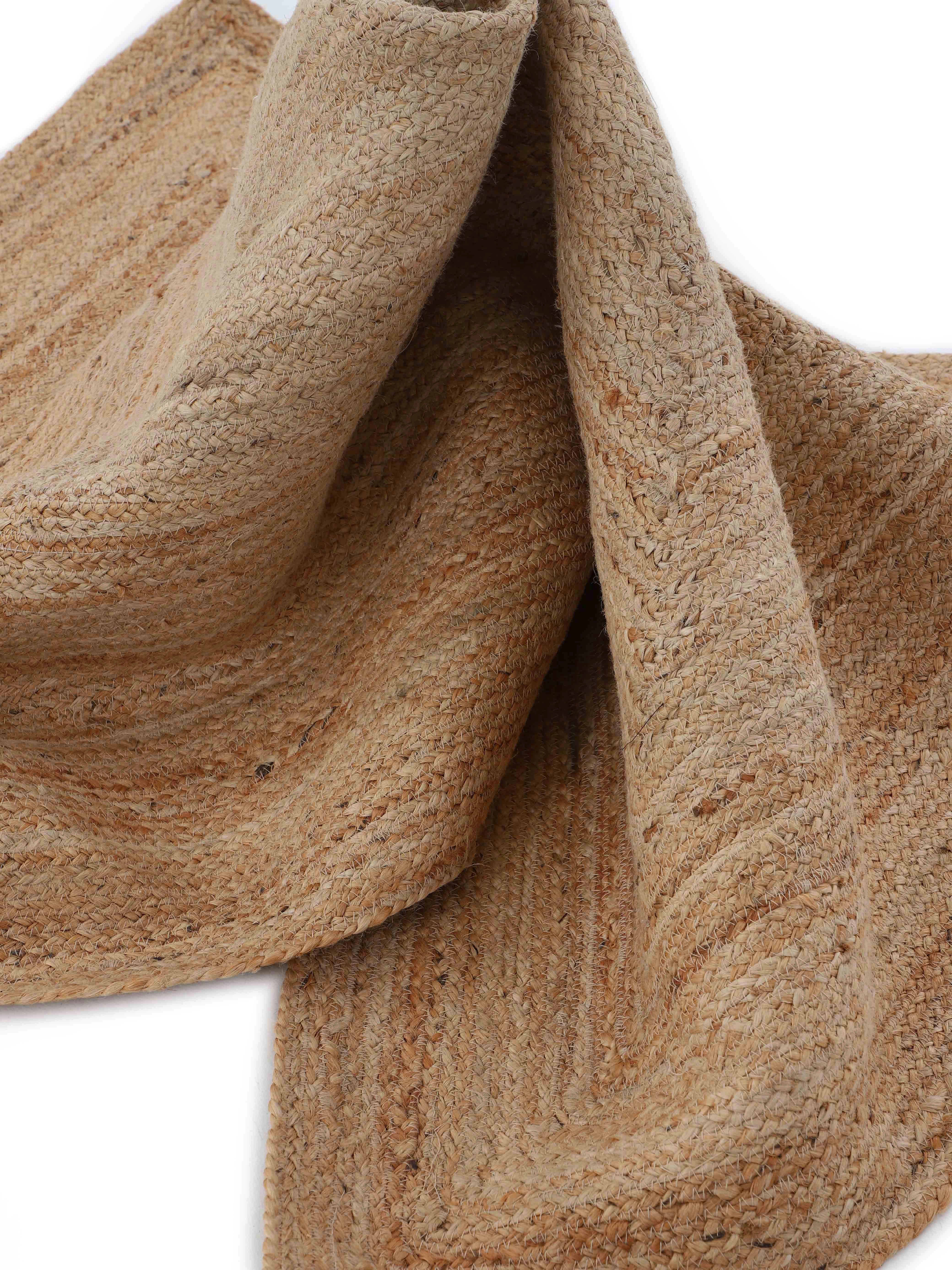 Teppich Nele Juteteppich Naturfaser, carpetfine, rechteckig, Höhe: 6 mm, geflochtener Wendeteppich aus 100% Jute, quadratisch und als Läufer