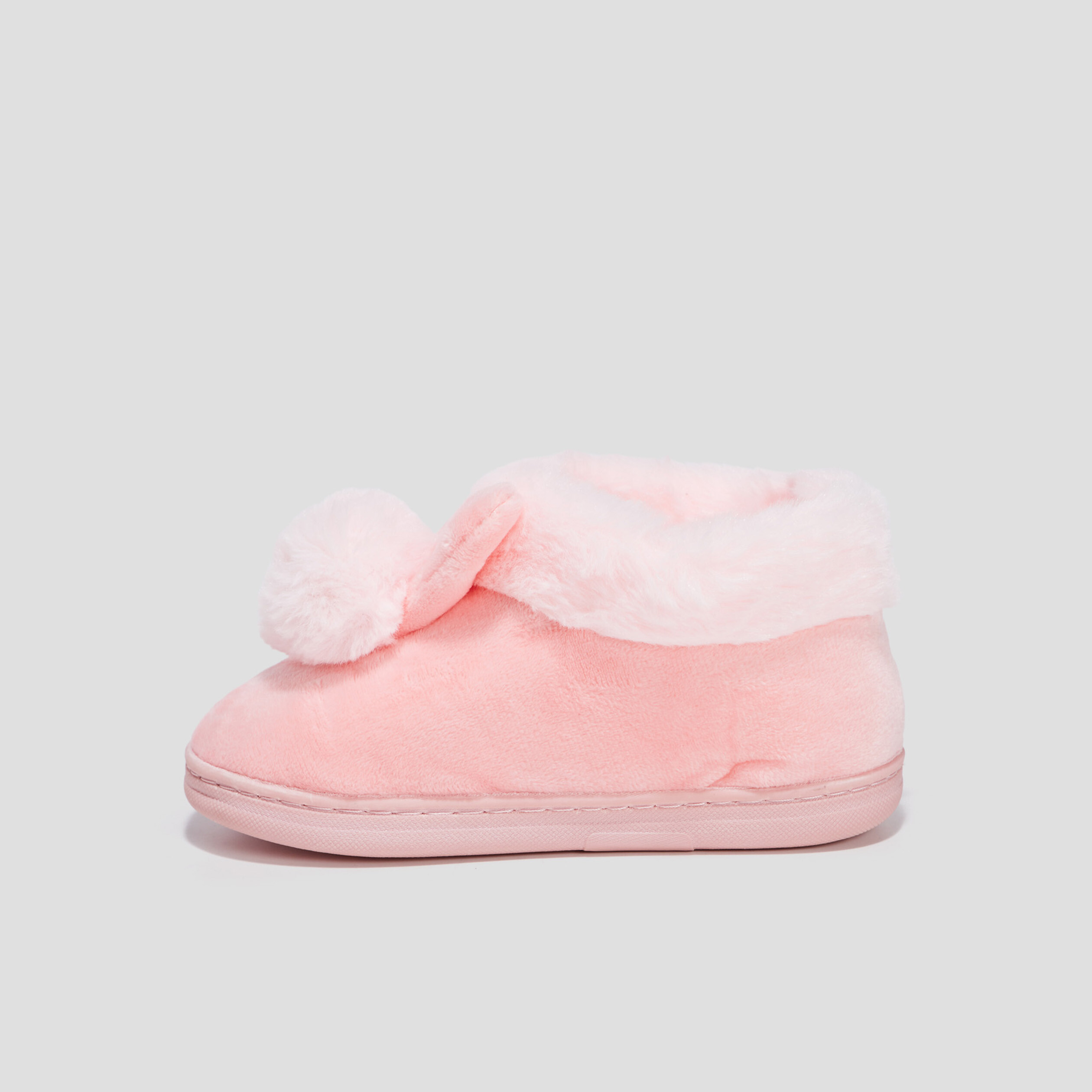 Chaussons avec pompons rose fille | La Halle