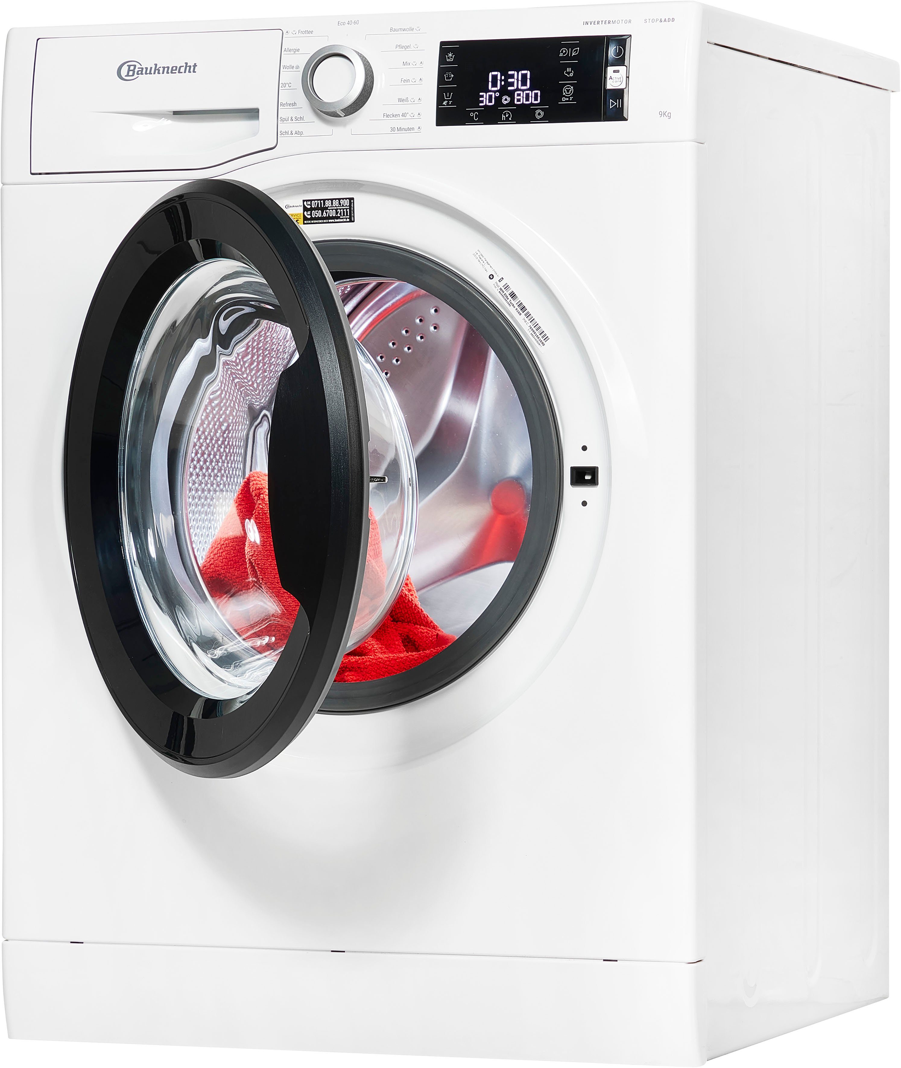BAUKNECHT Waschmaschine WM Elite Turbo 916B, 9 kg, 1600 U/min