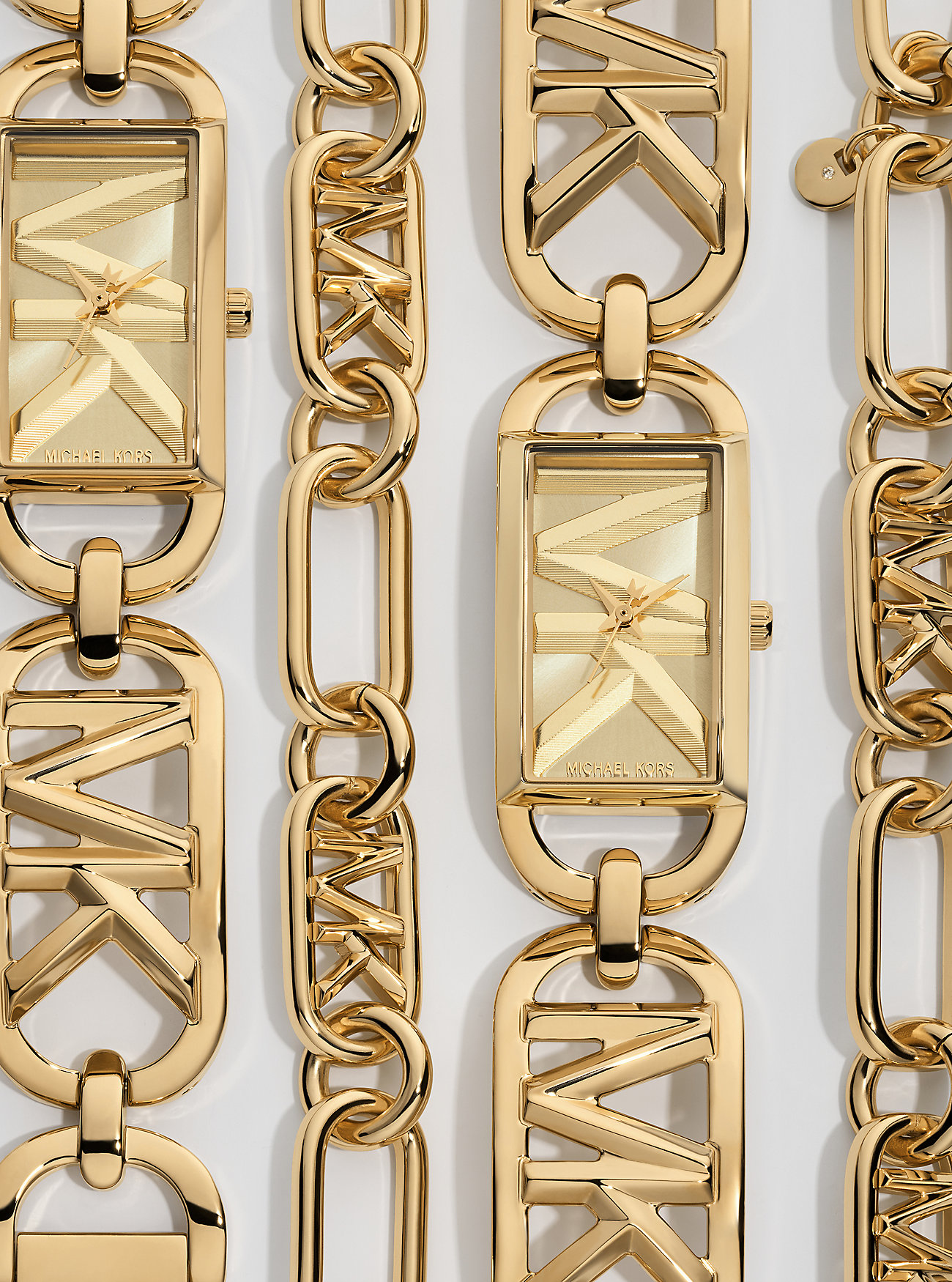 Precious Metal-Plated Brass Chain Link Bracelet - GOLD