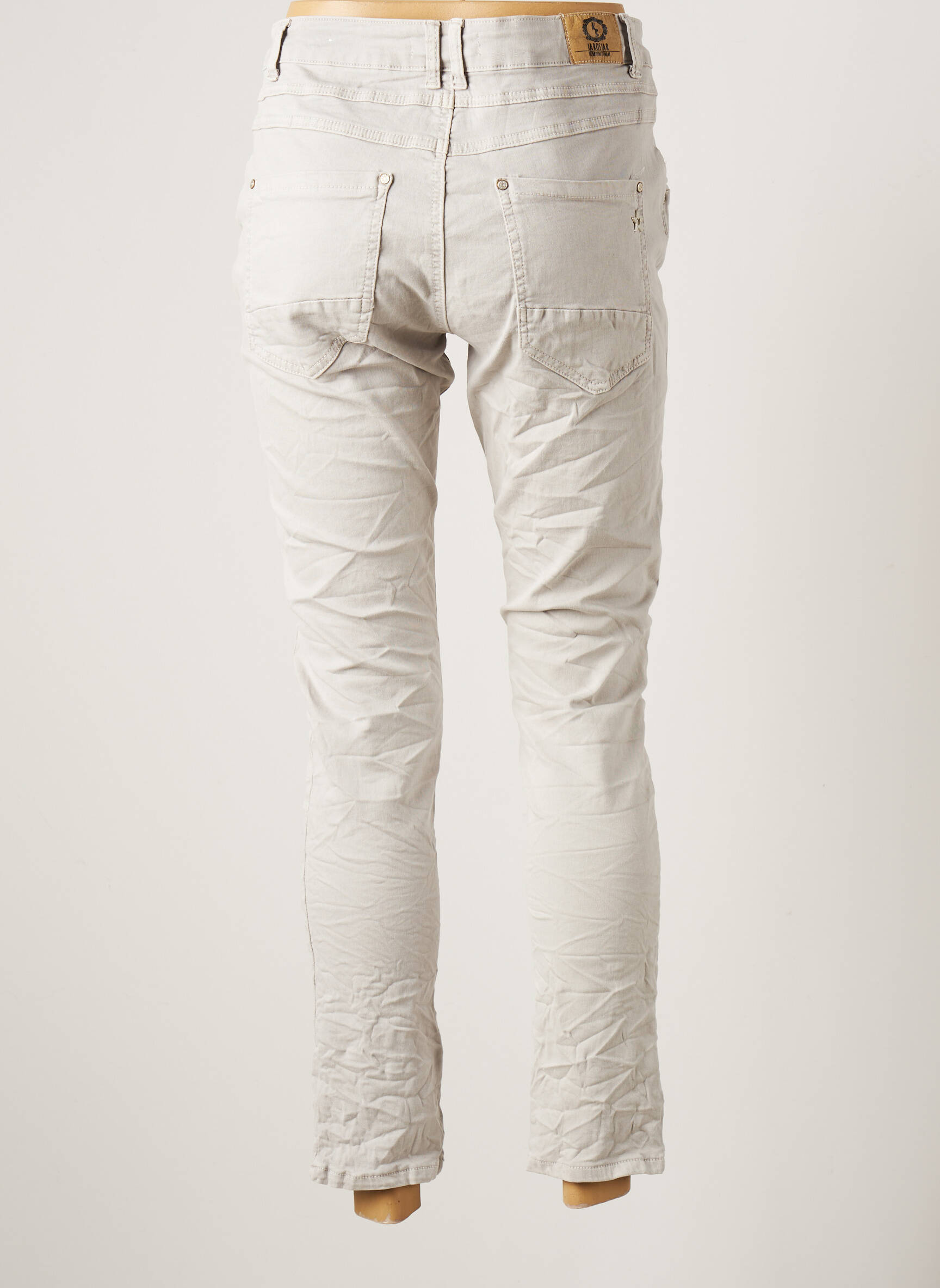 Karostar Jeans Coupe Slim Femme couleur gris