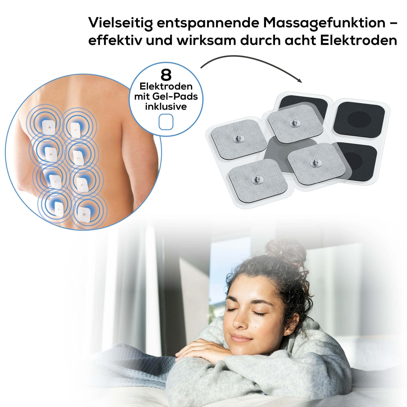Beurer Digital TENS/EMS EM 80 3-in-1-EMS-TENS-Gerät zur Schmerztherapie, Muskelstimulation & Massage mit 8 Elektroden