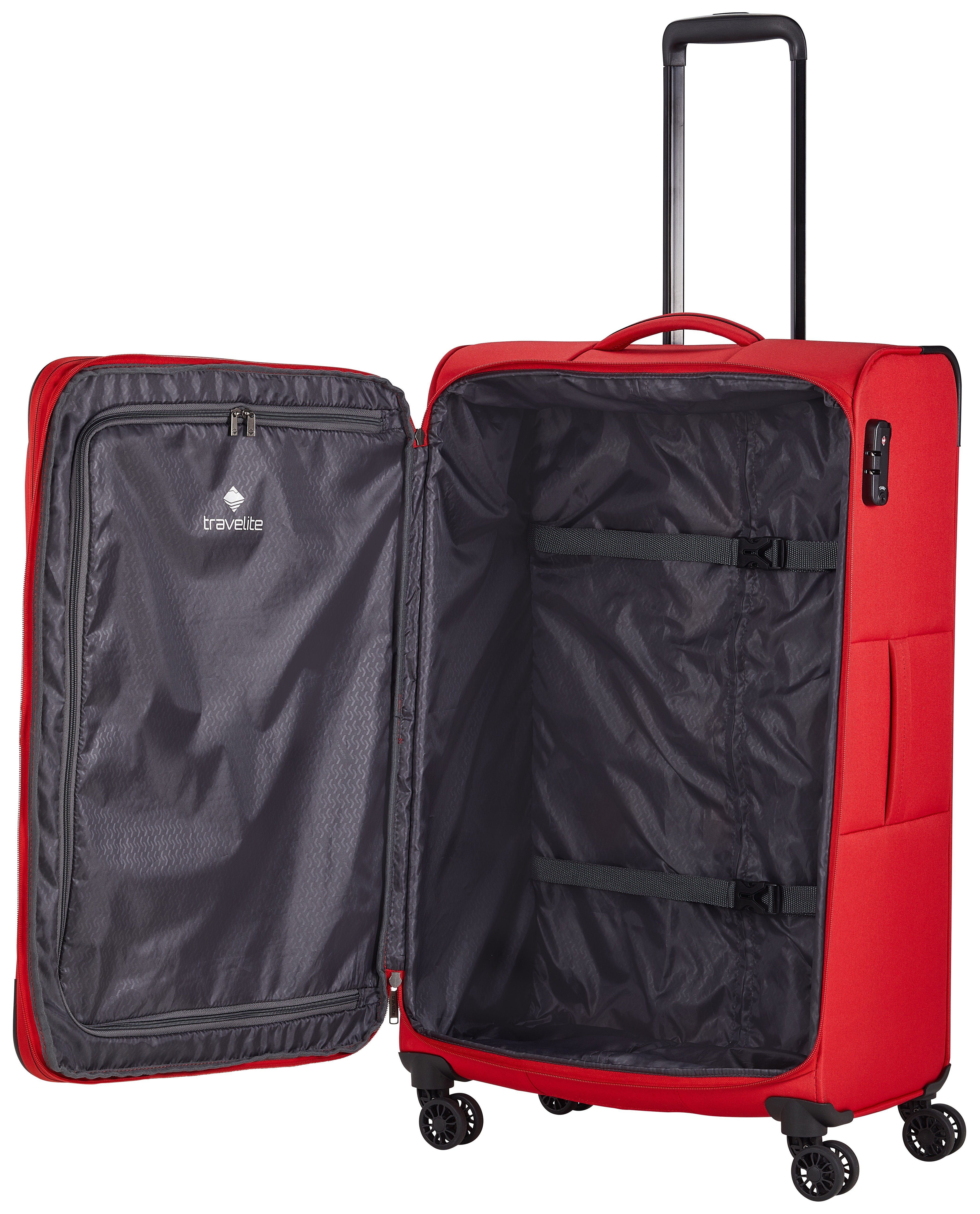 travelite Weichgepäck-Trolley CHIOS 4w Trolley L, 4 Rollen, in praktischem Design