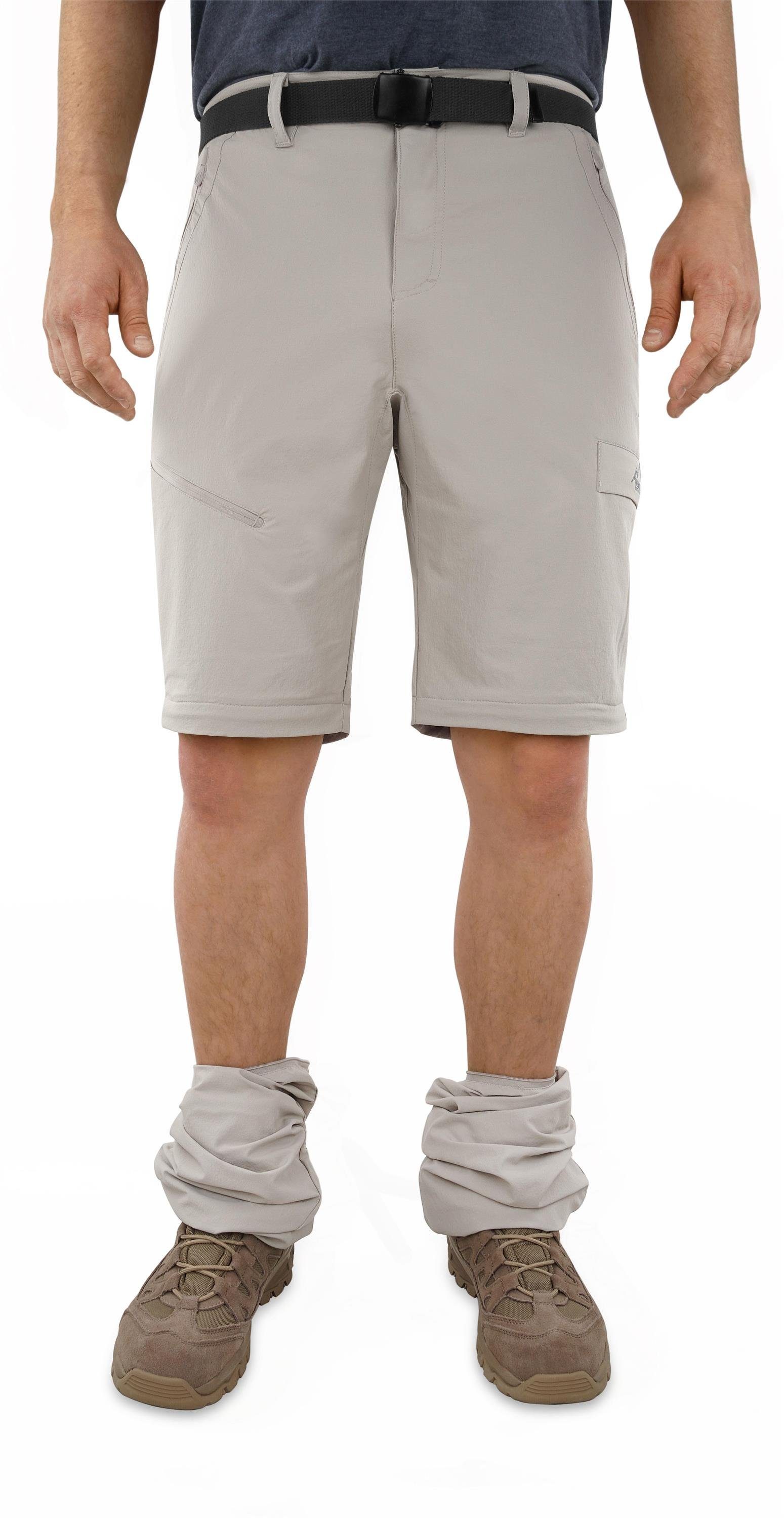 normani Zip-off-Hose Herren 2-in-1 Zip-Off Softshellhose Daventry Outdoorhose Wanderhose Sommerhose mit Sonnenschutzfaktor 50+