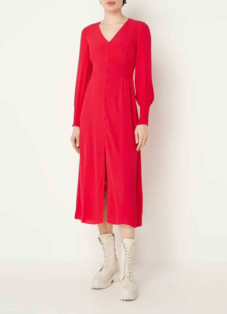 Rochie midi cu volane Ilana