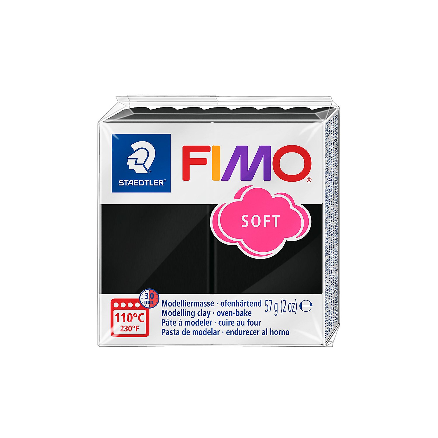 Fimo-Soft, schwarz, 57 g