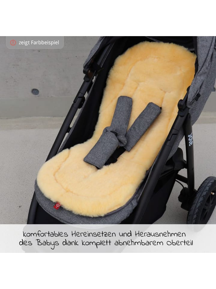 Kaiser Thermo-Fleece Fußsack mit Lammfelleinlage Lukky Look in grau günstig kaufen onesize