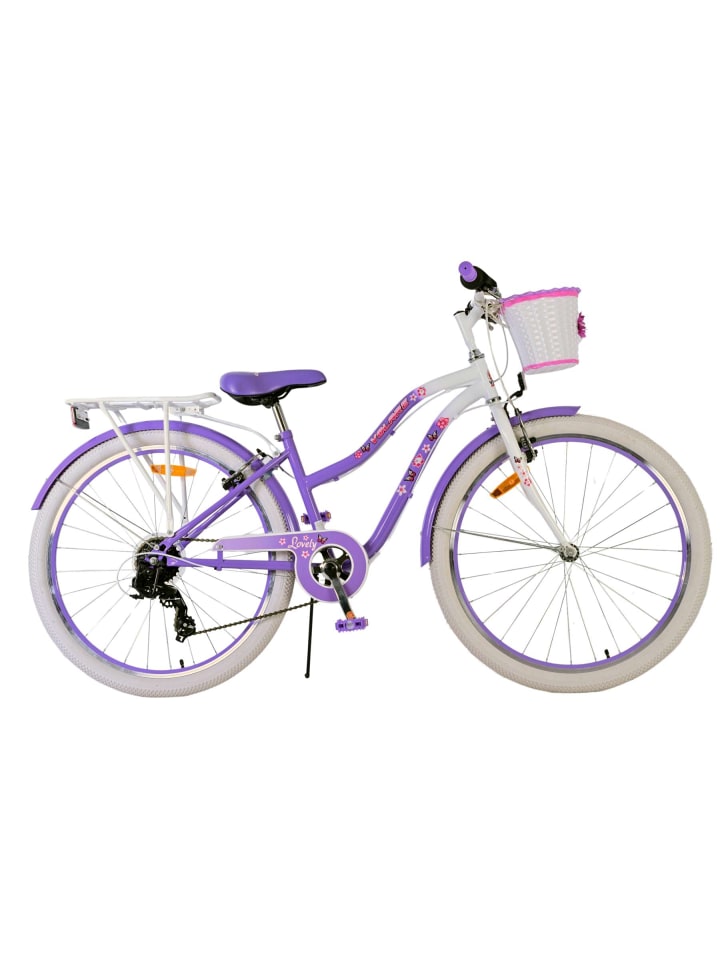 Volare Kinderfahrrad Lovely Fahrrad für Mädchen 26 Zoll Kinderrad in Lila 9 Jahre günstig kaufen onesize