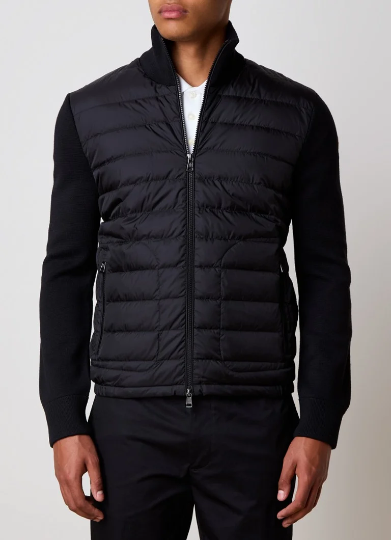 Μπουφάν Moncler από μείγμα μαλλιού με καπιτονέ μπροστινό μέρος