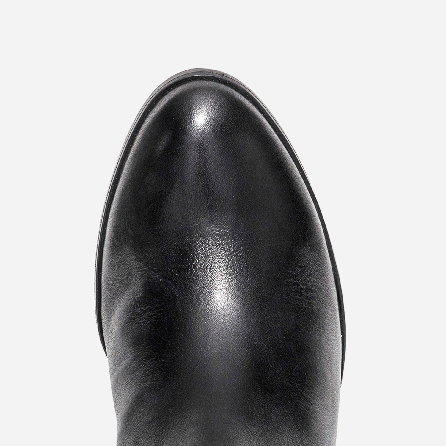Botte CAPRICE noire cuir bimatière