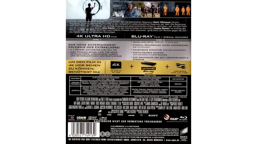 Arrival  (4K Ultra HD) (+ Blu-ray 2D)