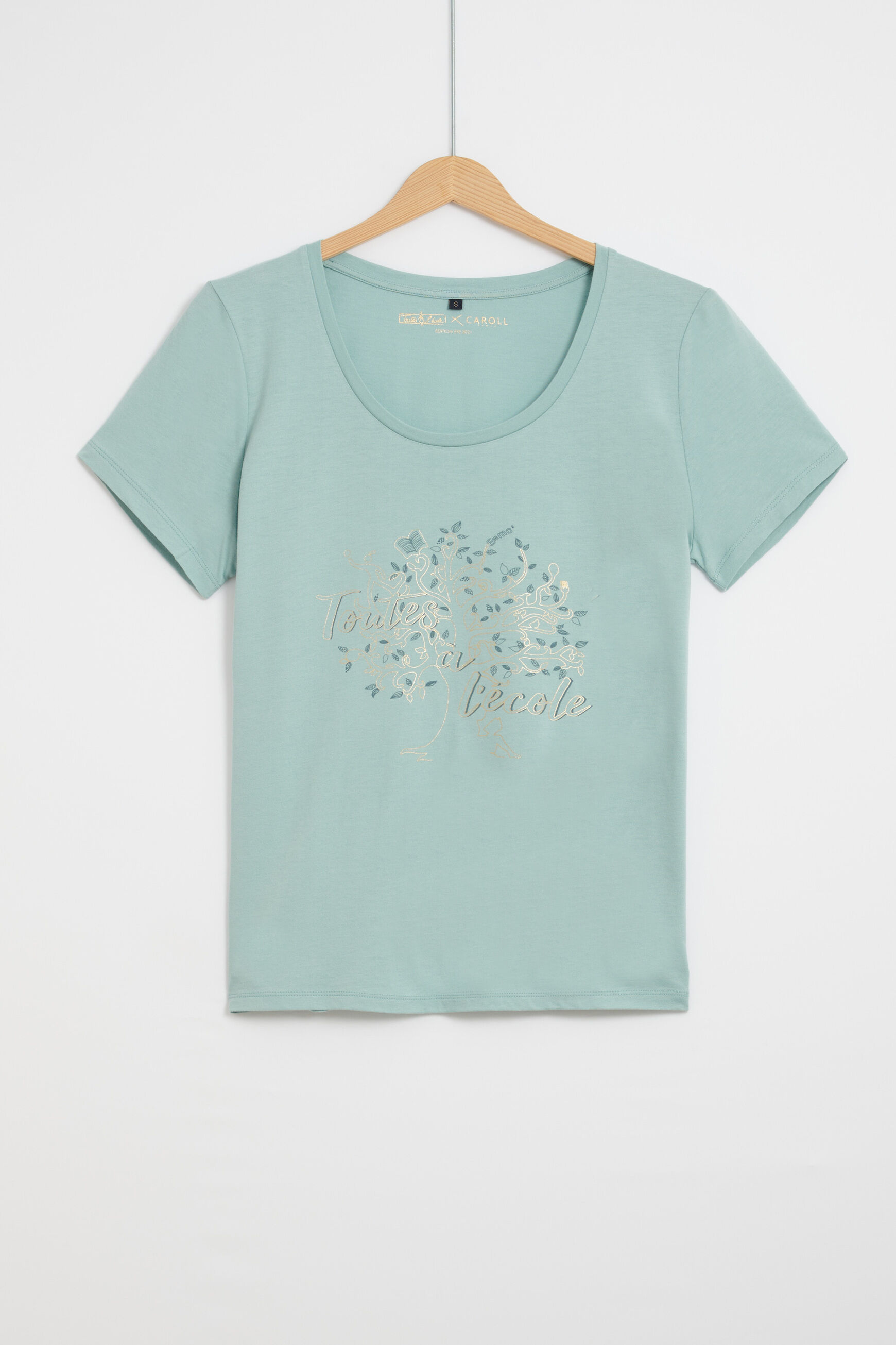 t-shirt nessa vert clair femme