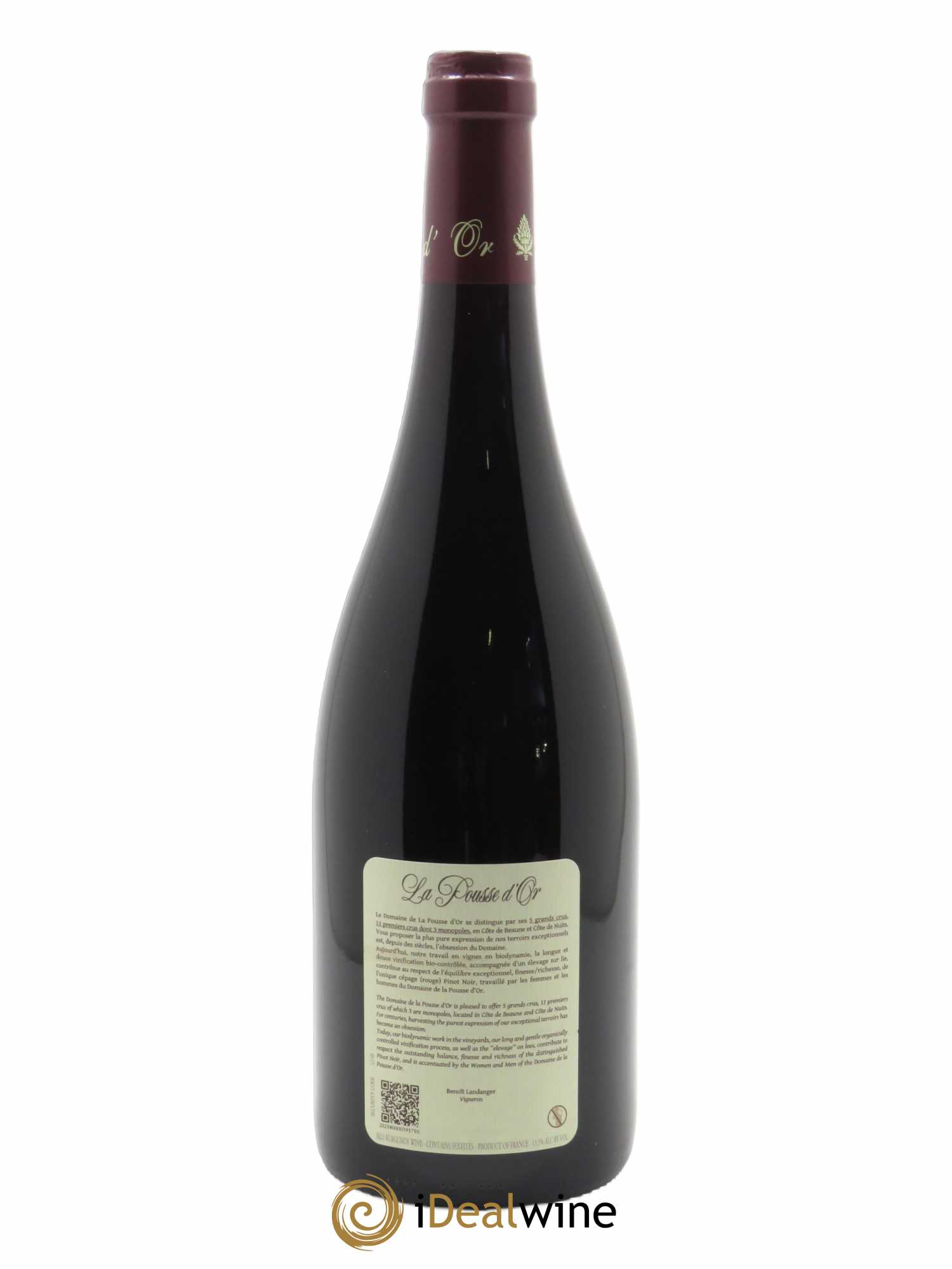 Clos de la Roche Grand Cru La Pousse d'Or (Domaine de)  2019 - Lot de 1 Bouteille