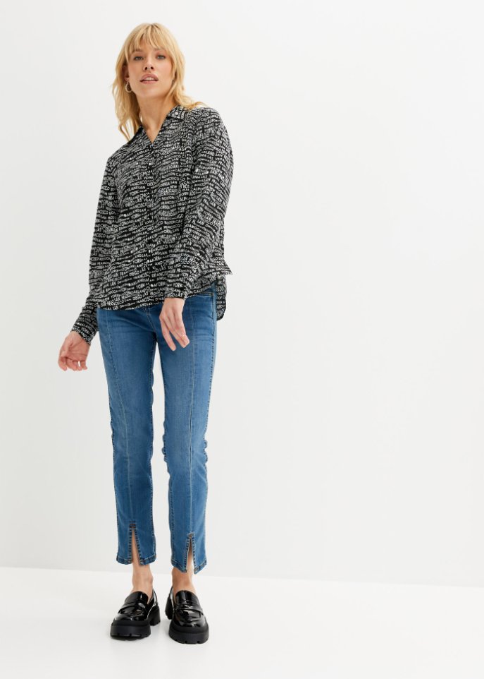 Longbluse aus nachhaltiger Viskose