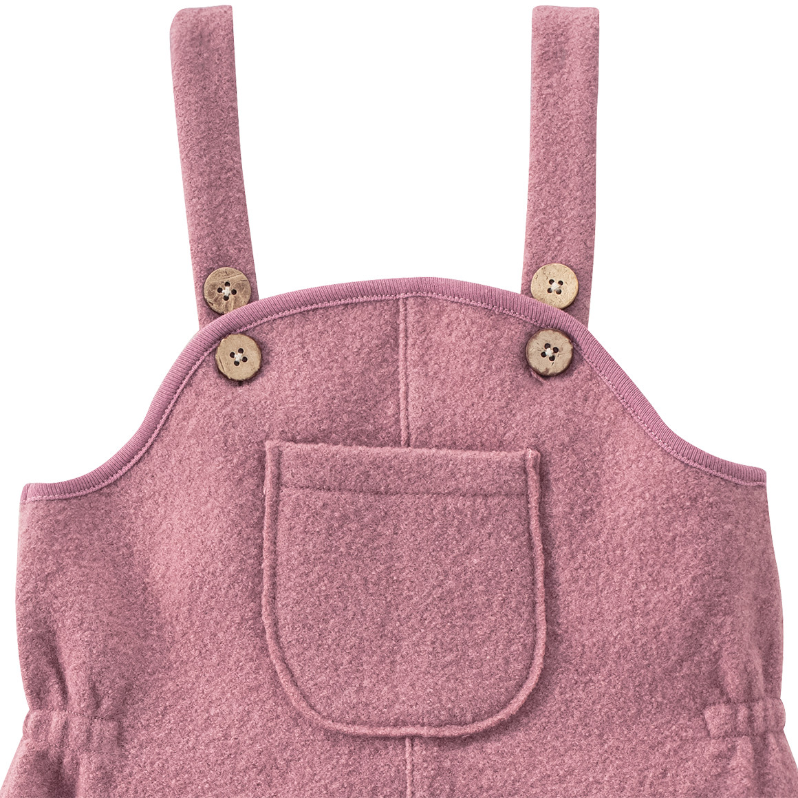 Baby Wollwalk-Latzhose mit Umschlagbündchen