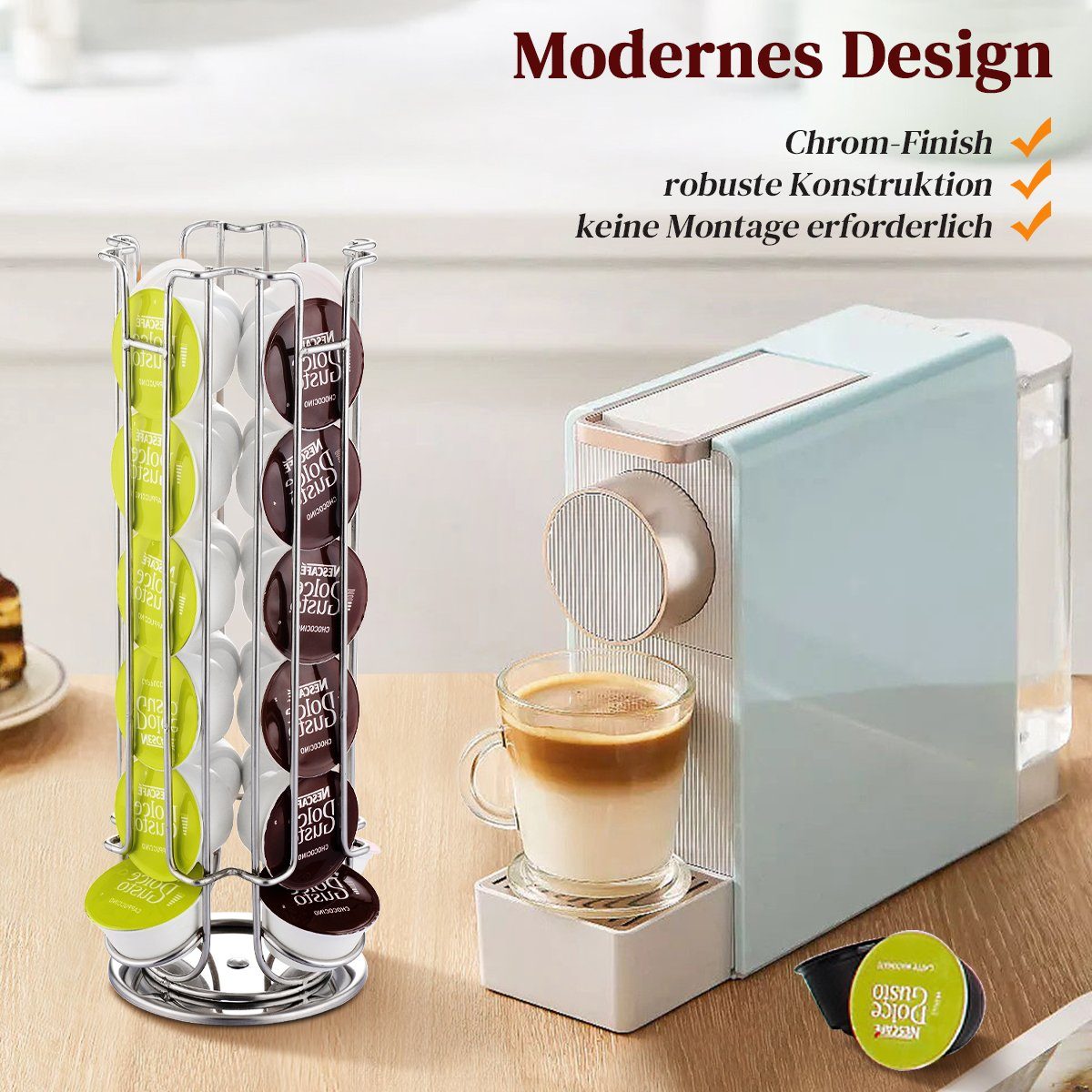 7Magic Kapselhalter kapselspender für Dolce Gusto & Nespresso, 13