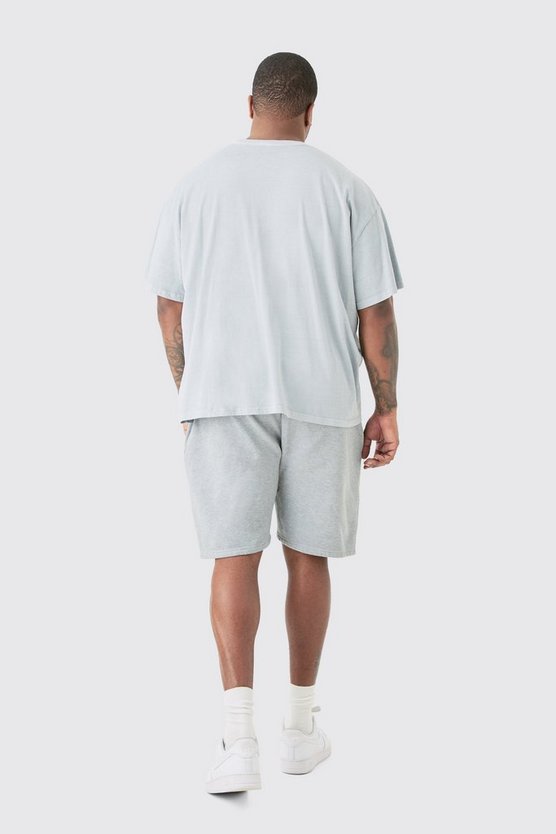 Plus Oversize Shorts in Grau