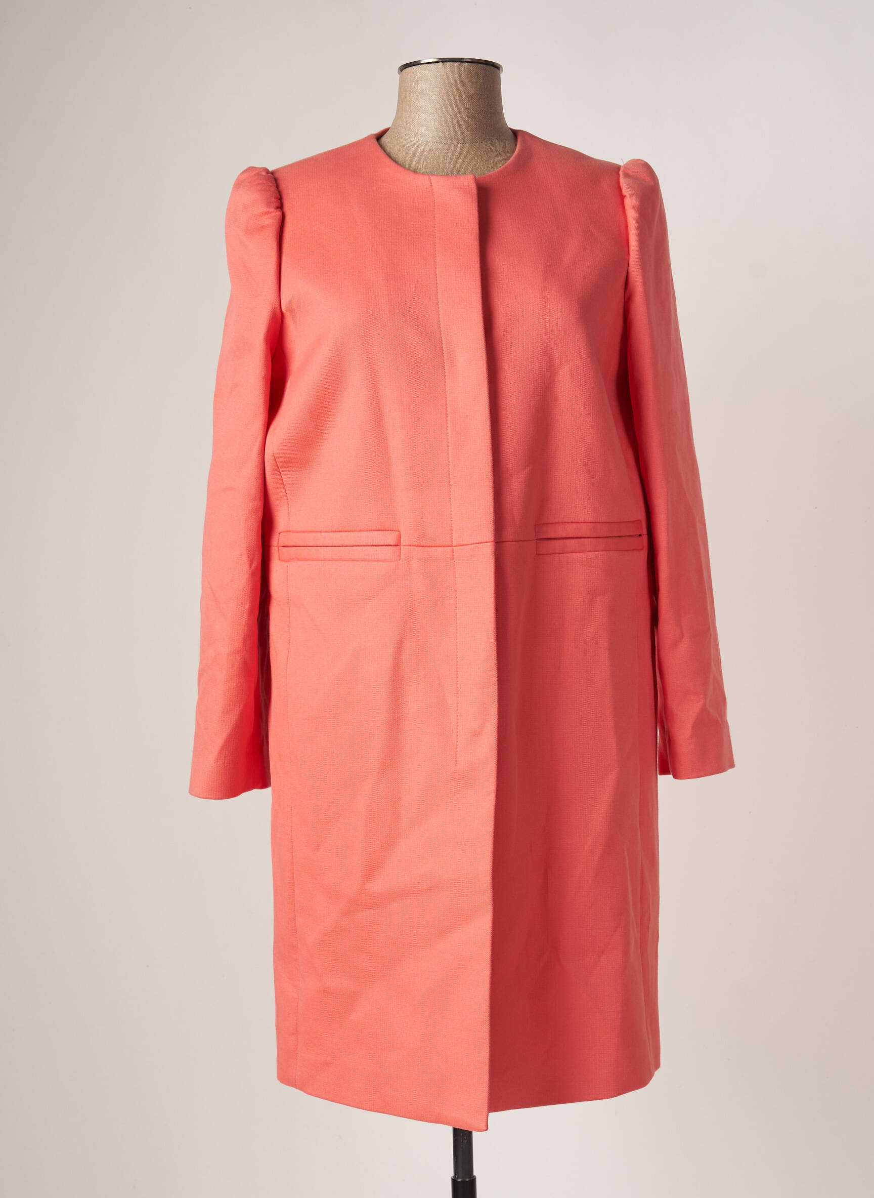 Mango Manteaux Longs Femme couleur rose
