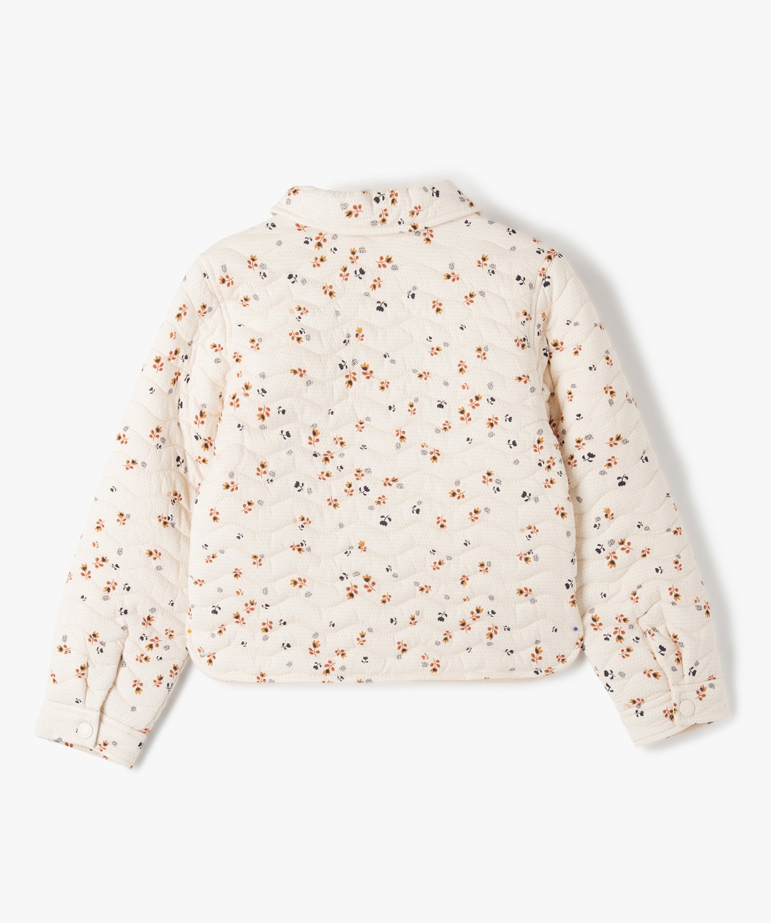 Veste matelassée à motifs fleuris fille - LuluCastagnette ecru | GEMO