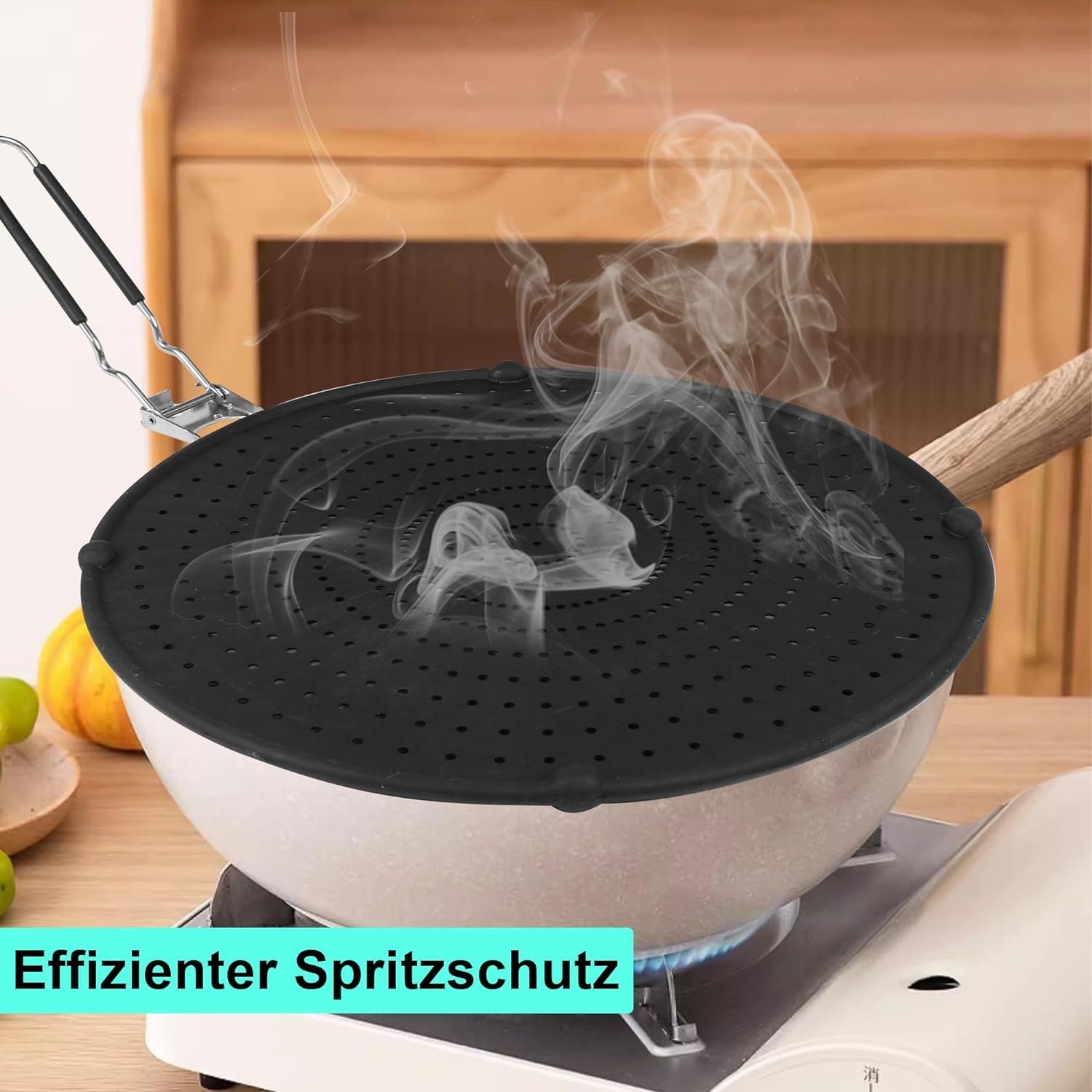 Runxizhou Spritzschutz Silikon Spritzschutz für Bratpfanne Mehrzweck-Spritzschutz Pfannen, (1-tlg)