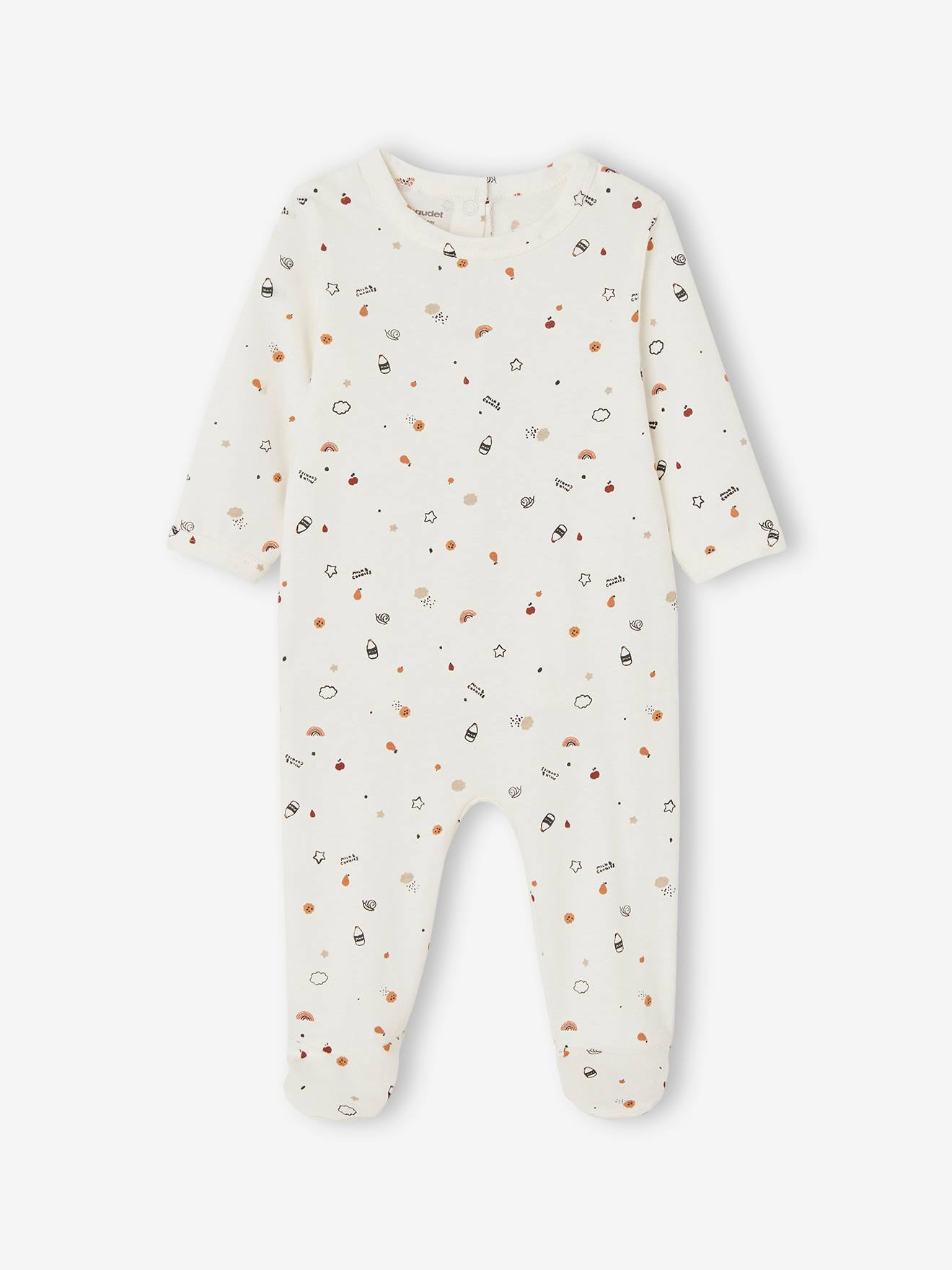 Vertbaudet 2er-Pack Baby Strampler aus Jersey Oeko-Tex - cappuccino