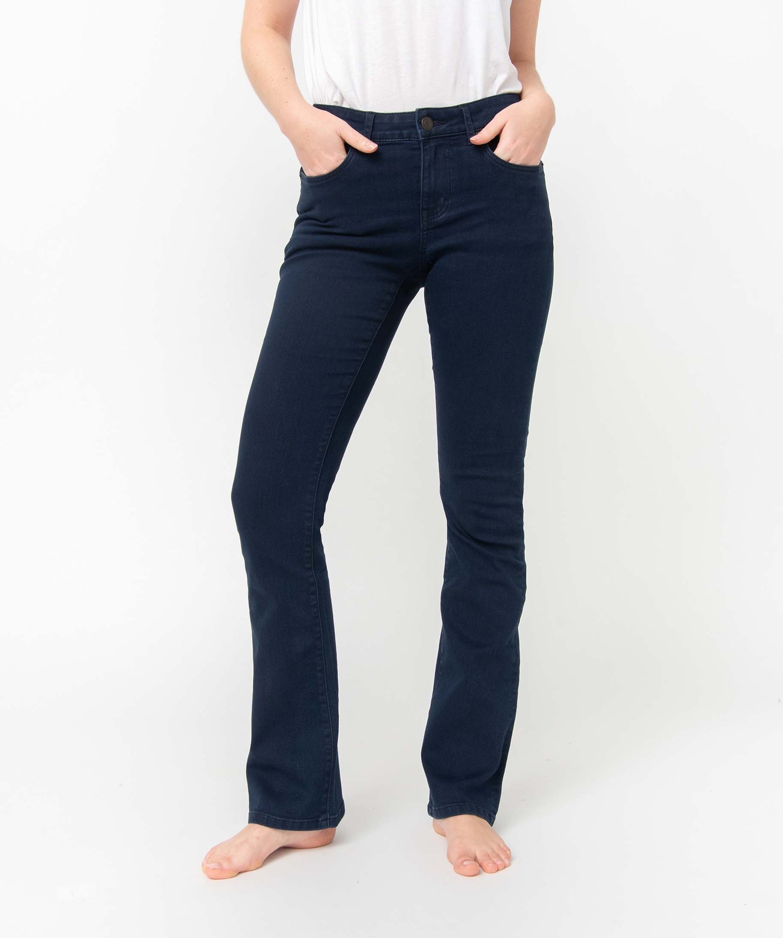 Jean femme coupe Bootcut taille normale blue black | GEMO